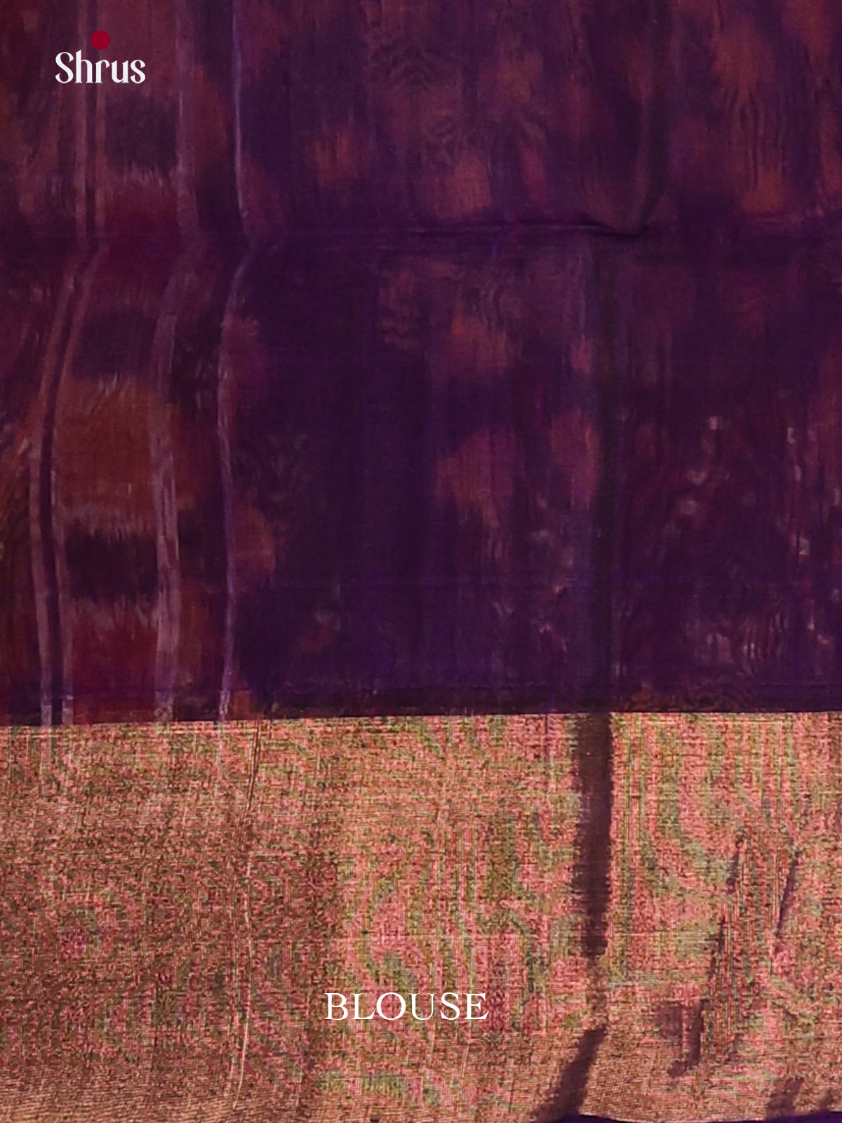 Orange & Violet- Pochampally sico Saree - Shop on Shrus.com