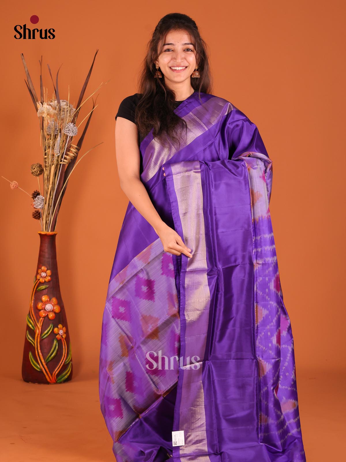 Violet - Semi uppada Saree - Shop on Shrus.com