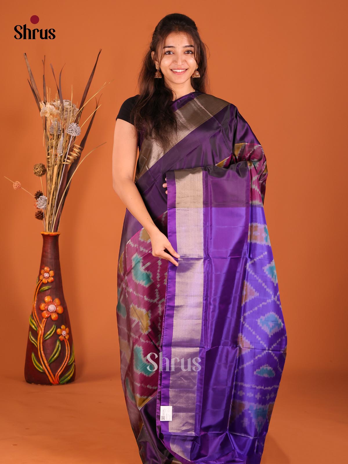 Purple & Violet- Semi uppada Saree - Shop on Shrus.com