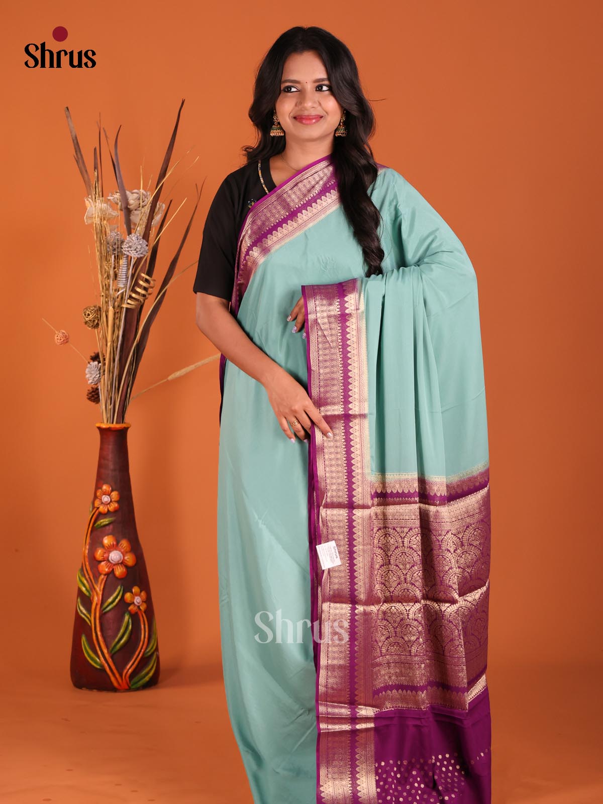 DGS25441 - Mysoresilk-halfpure Saree - Shop on Shrus.com