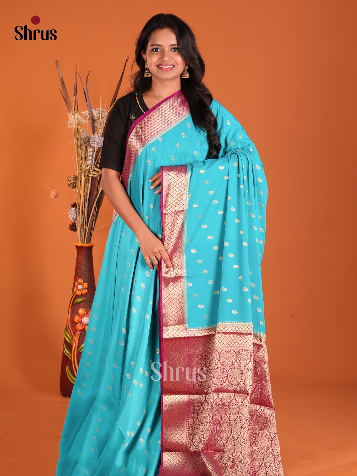 DGS25470 - Mysoresilk-halfpure Saree - Shop on Shrus.com