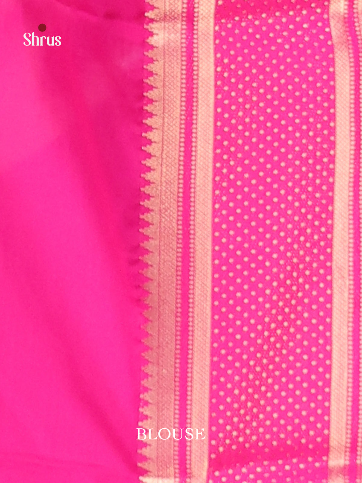 Cream & Pink - Mysoresilk-halfpure Saree