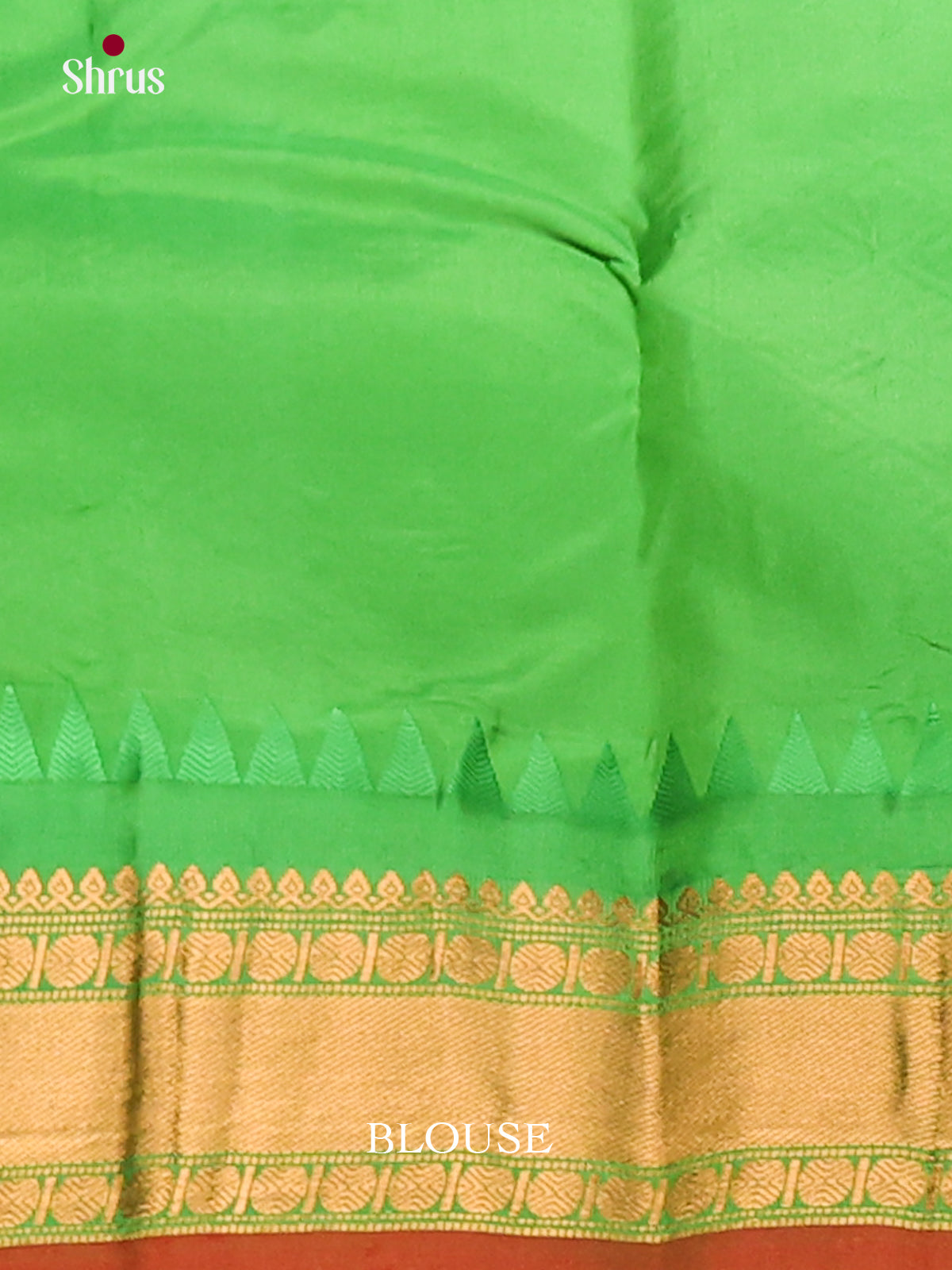 Charming Magenta Gadwal silk Saree with Zari Buttas & Green zari border-2