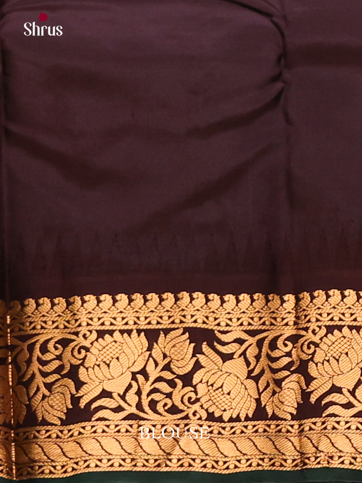 Serene Light Green Gadwal silk Saree with zari buttas & rich Brown Border-2