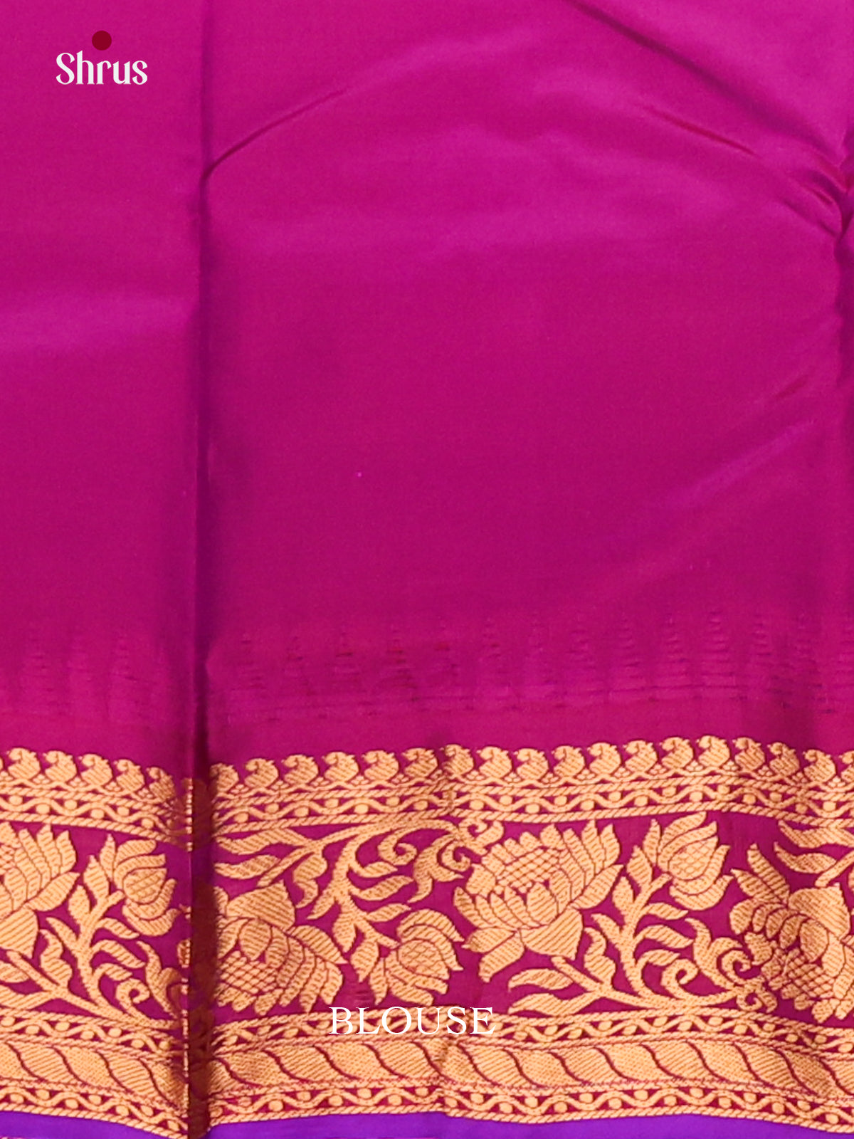 Serene Green Gadwal silk Saree with Golden Buttas & Magenta floral vines border-2