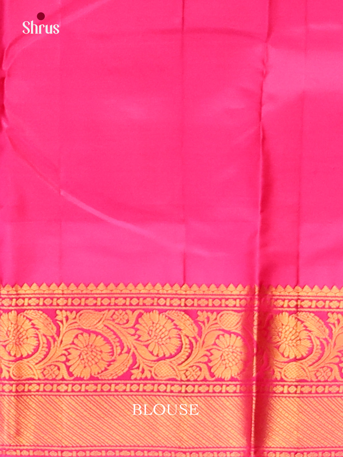 Luminous Light Green Gadwal silk Saree with Zari Kattam, Golden Buttas & Pink border-2