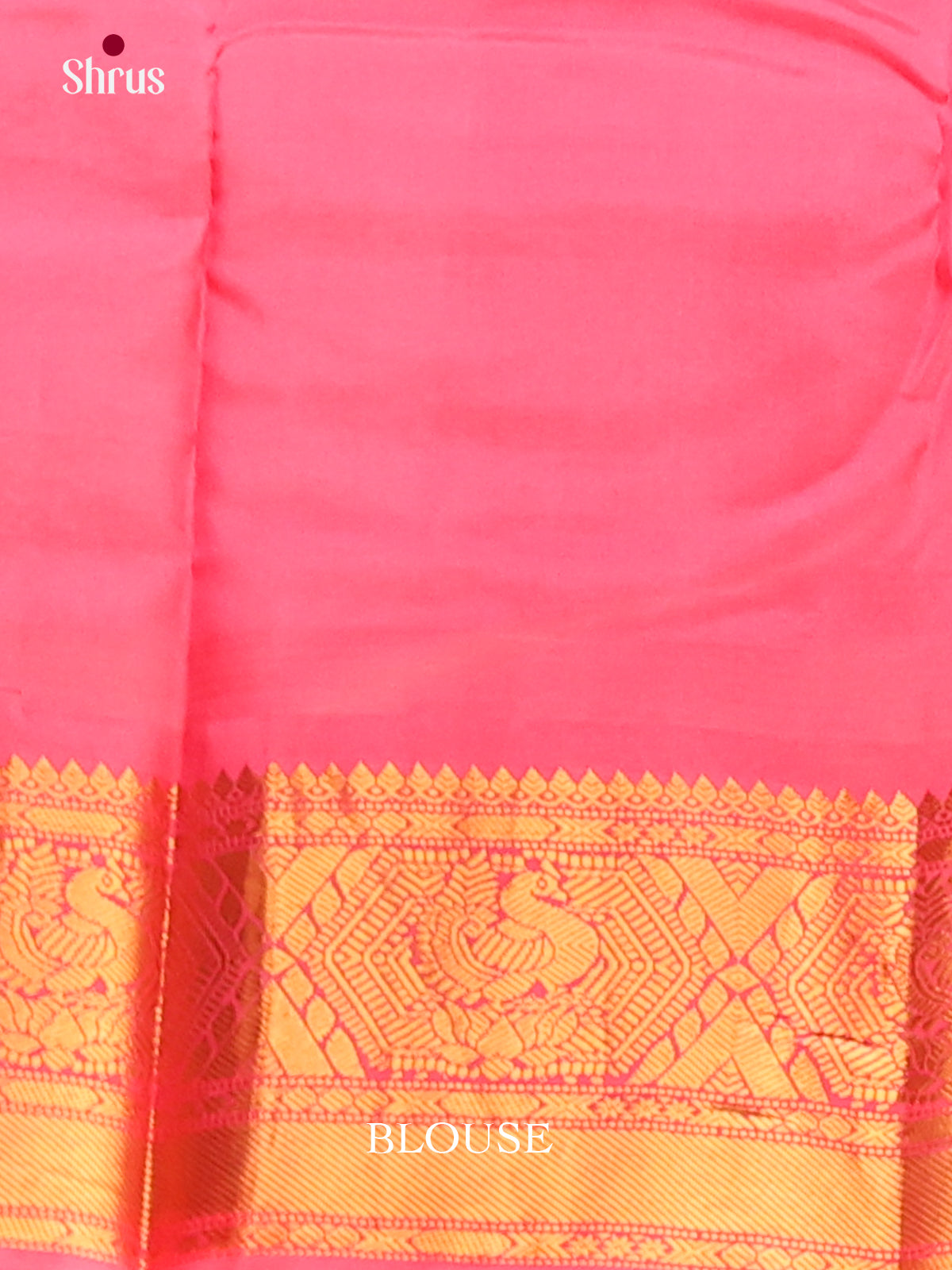 Elegant Baby Pink Gadwal silk Saree with zari buttas & Dark Pink Zari Woven Pallu-2