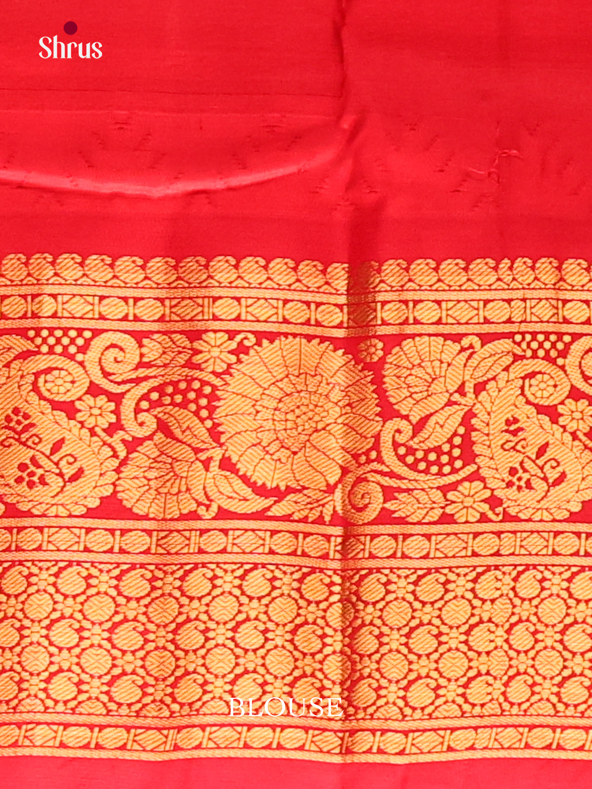 Classic Blue Gadwal Silk Saree with Red Zari Brocade & Brocade Pallu-2