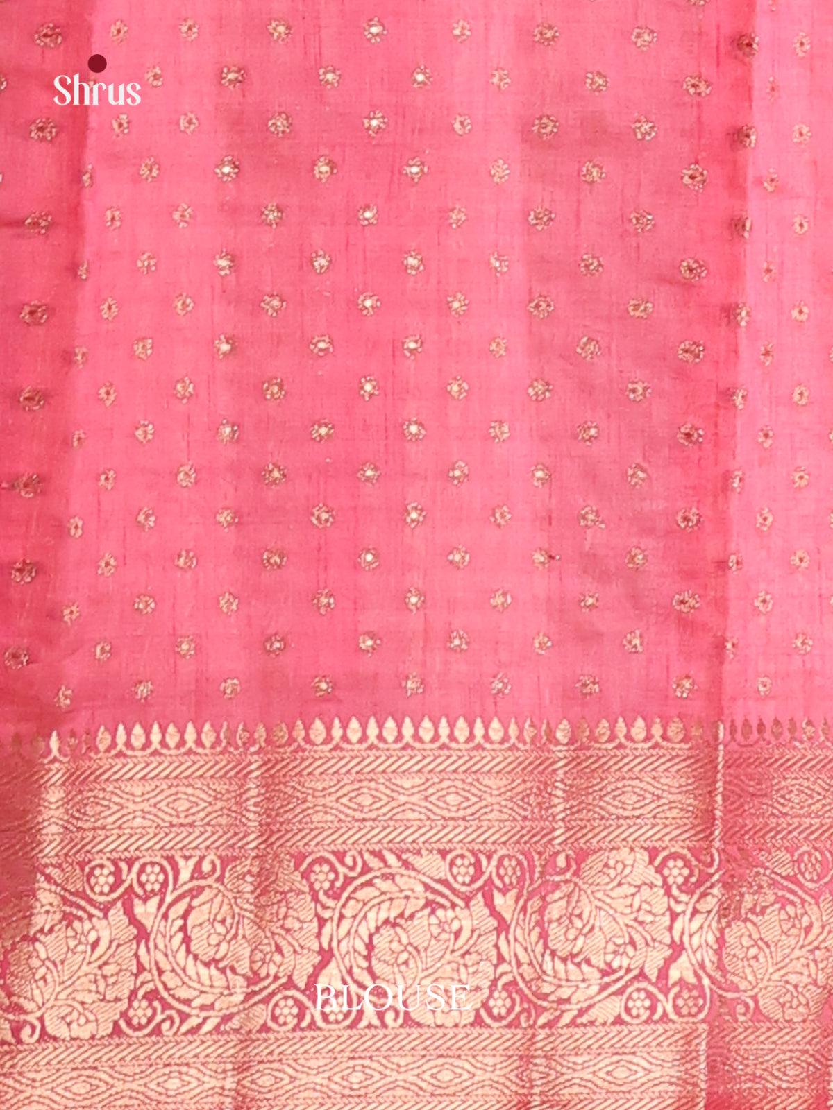 Pink - Semi Rawsilk Saree - Shop on Shrus.com