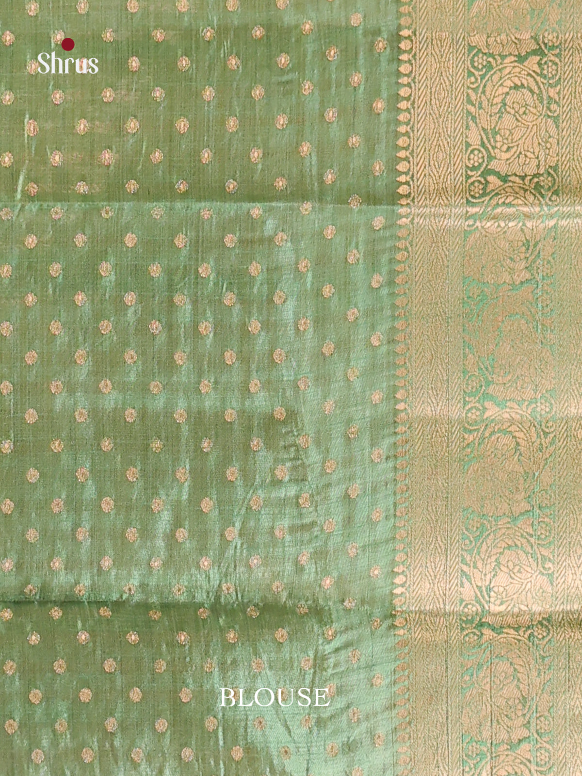 Pista Green- Semi Rawsilk Saree - Shop on Shrus.com