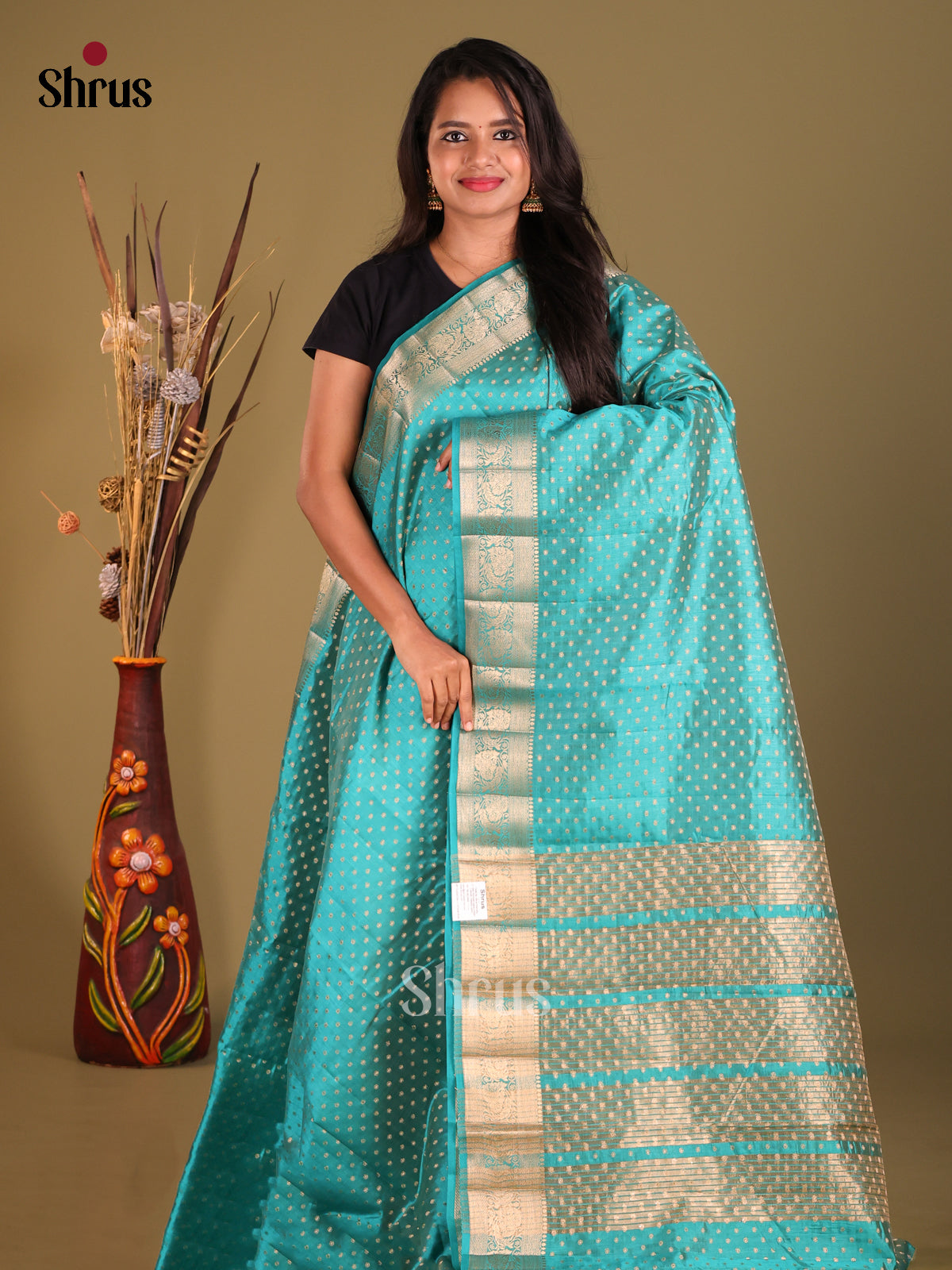 DGS26108 - Semi Rawsilk Saree - Shop on Shrus.com