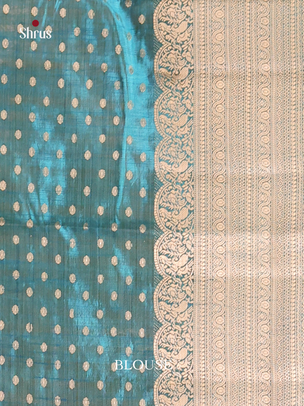 Blue - Semi Rawsilk Saree
