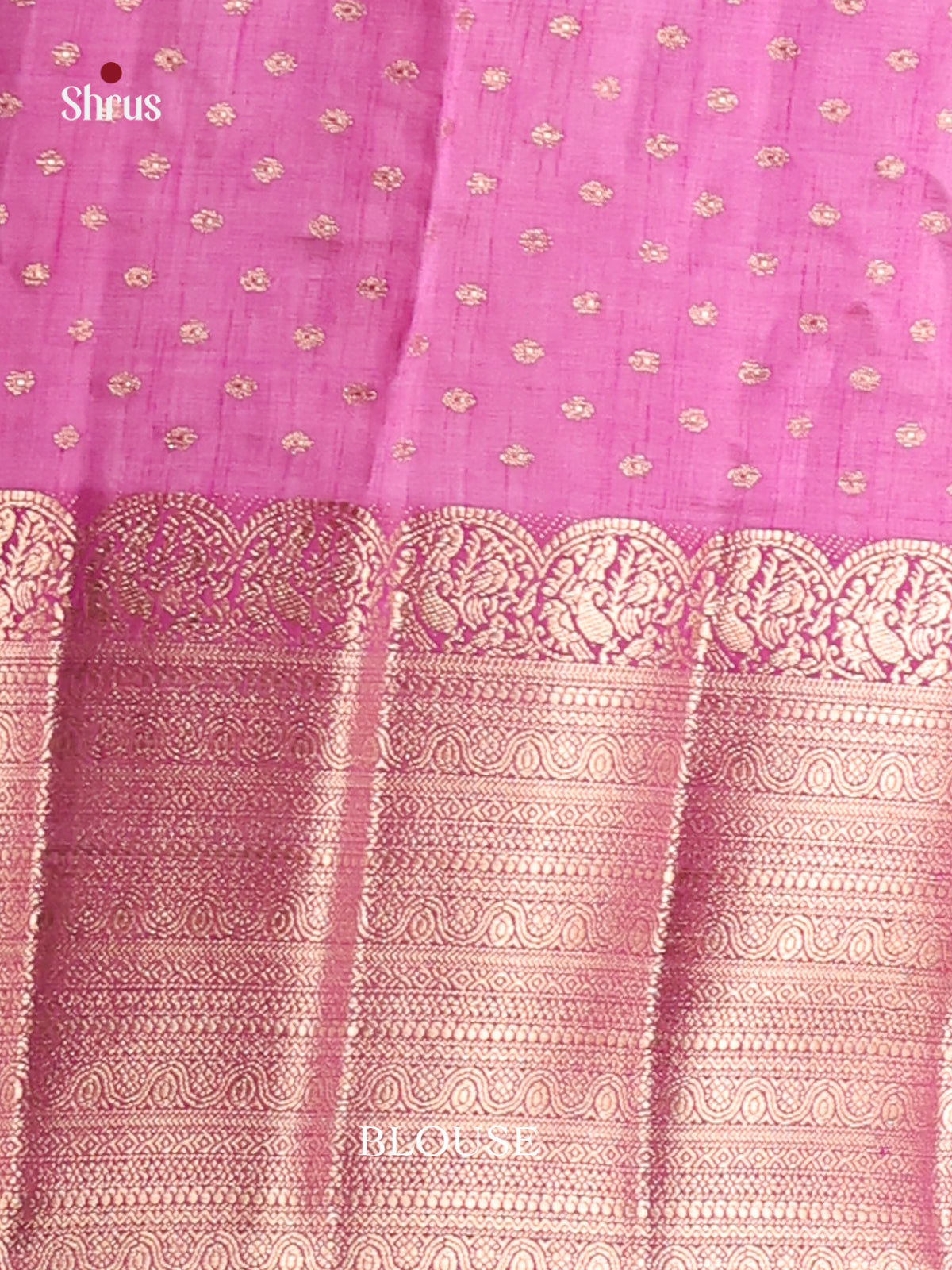 Pink - Semi Rawsilk Saree - Shop on Shrus.com