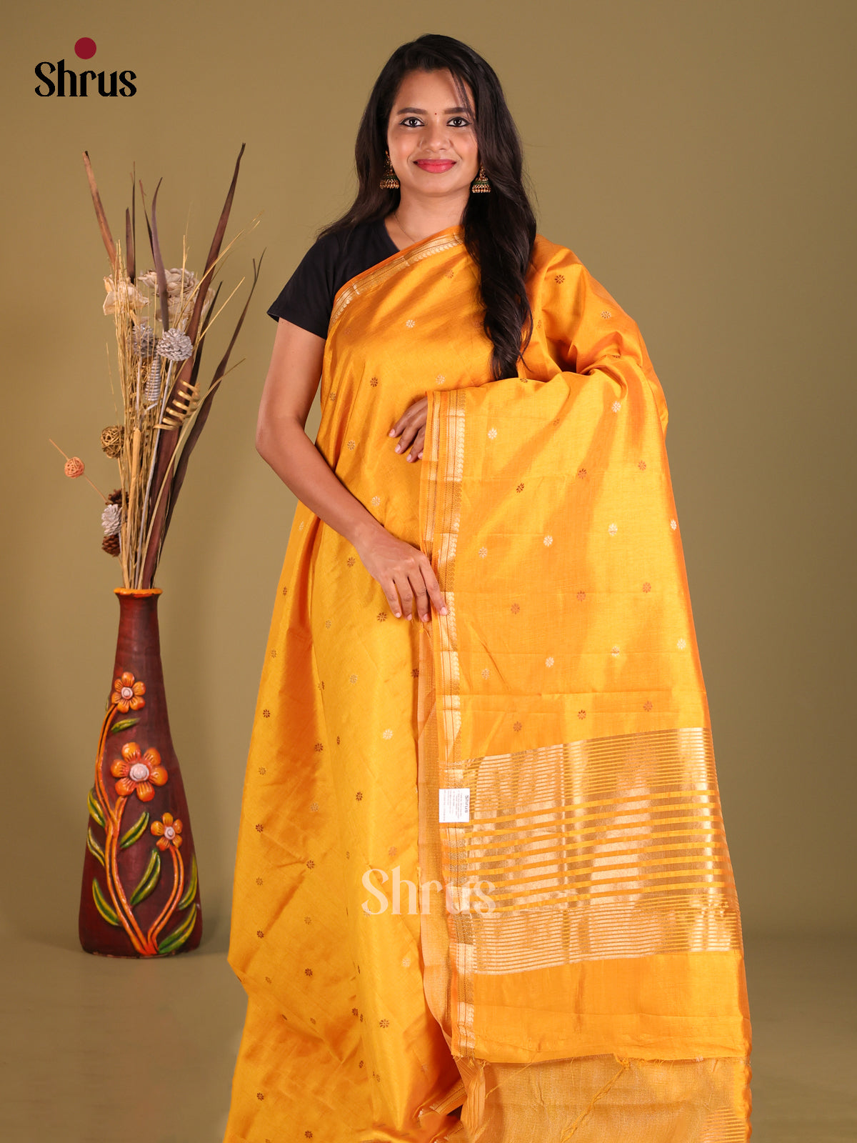 DGS26147 - Semi Rawsilk Saree - Shop on Shrus.com