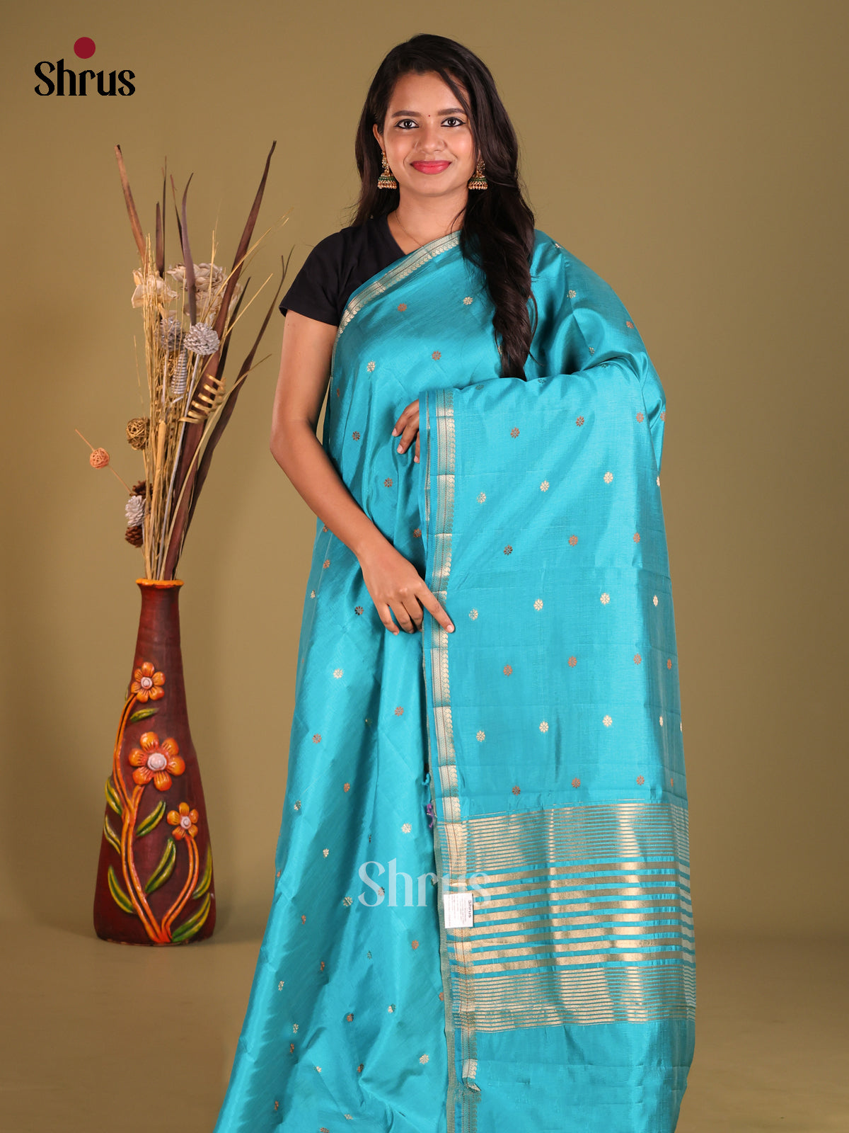 DGS26151 - Semi Rawsilk Saree - Shop on Shrus.com