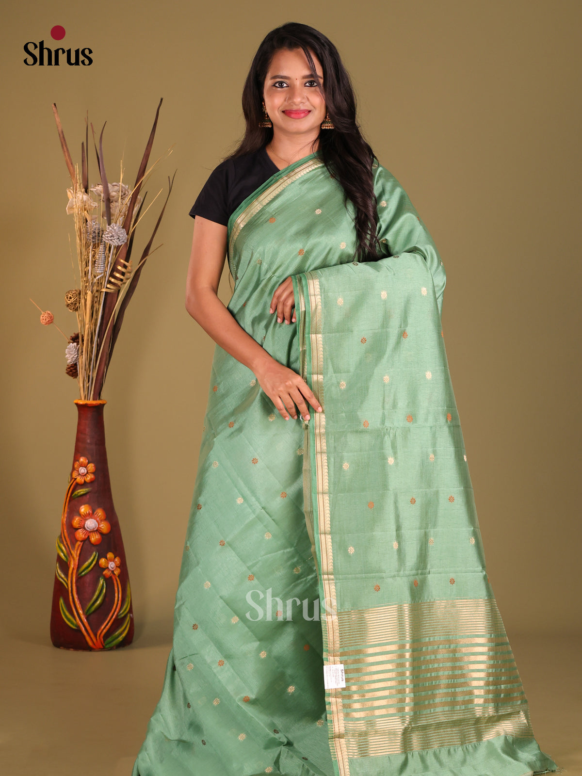 DGS26153 - Semi Rawsilk Saree - Shop on Shrus.com