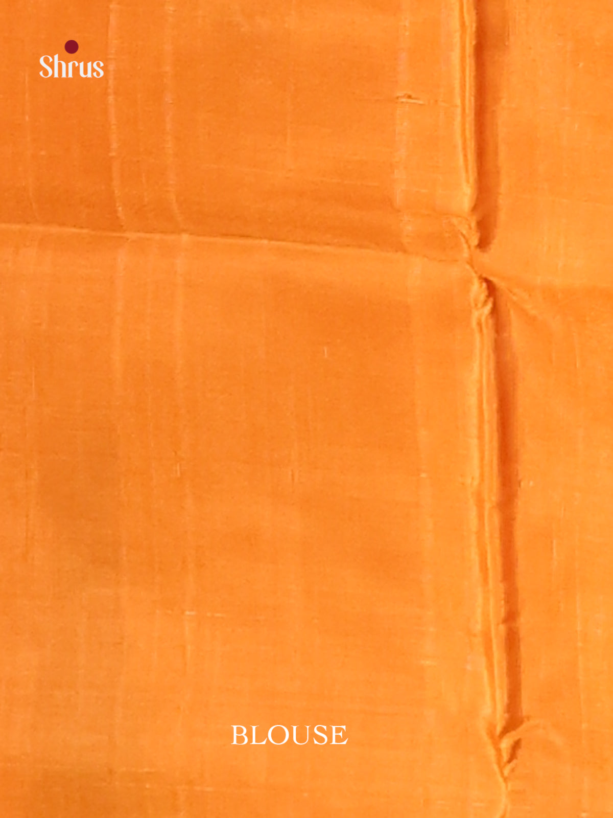 Blue & Orange - Banana Pith Saree