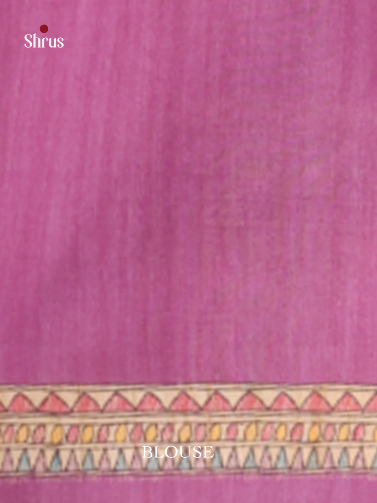 Purple & Cream - Printed Madhubani Saree - Shop on Shrus.com