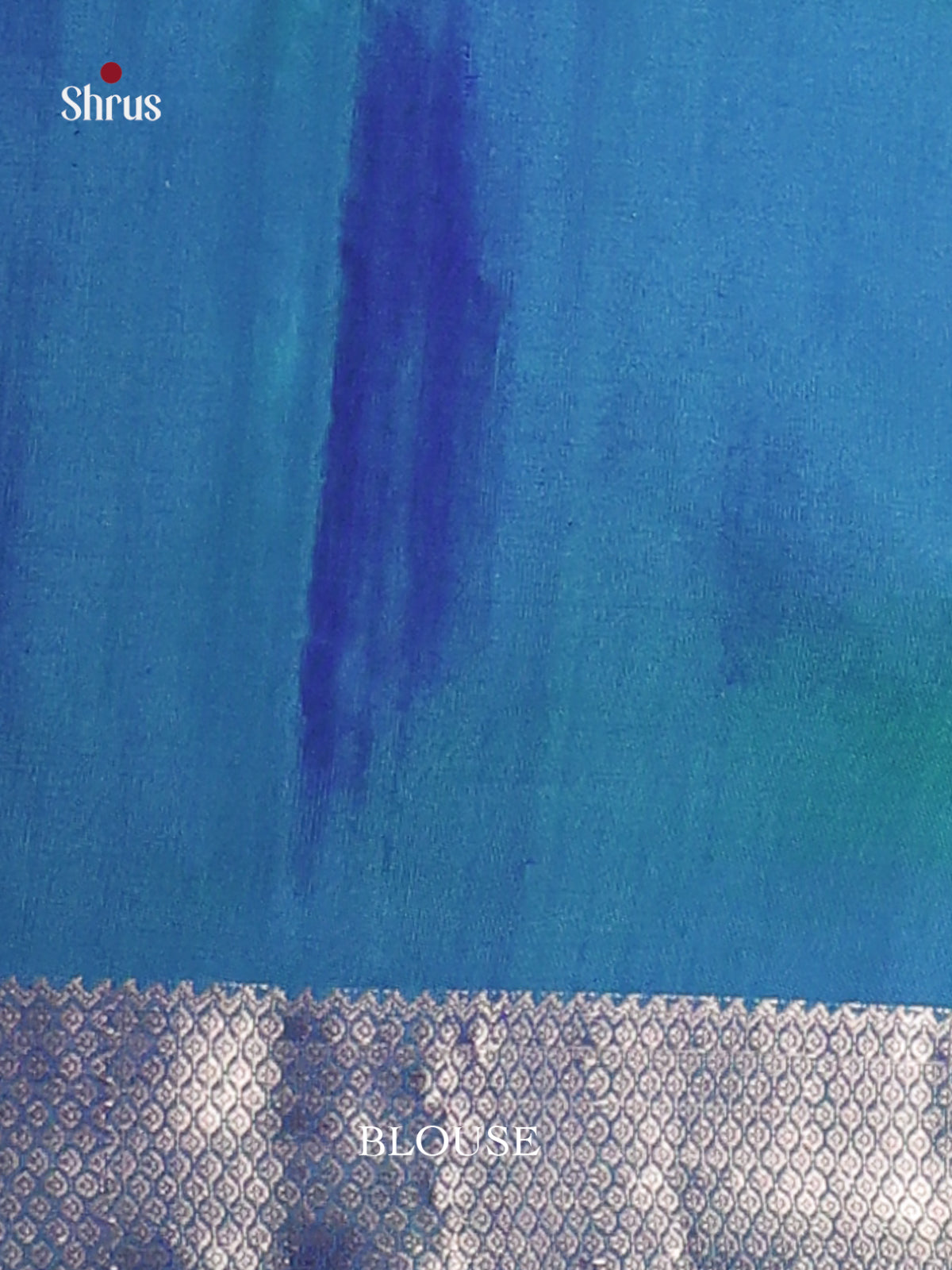 Elegant Peacock blue Soft Silk Saree with zari border-3