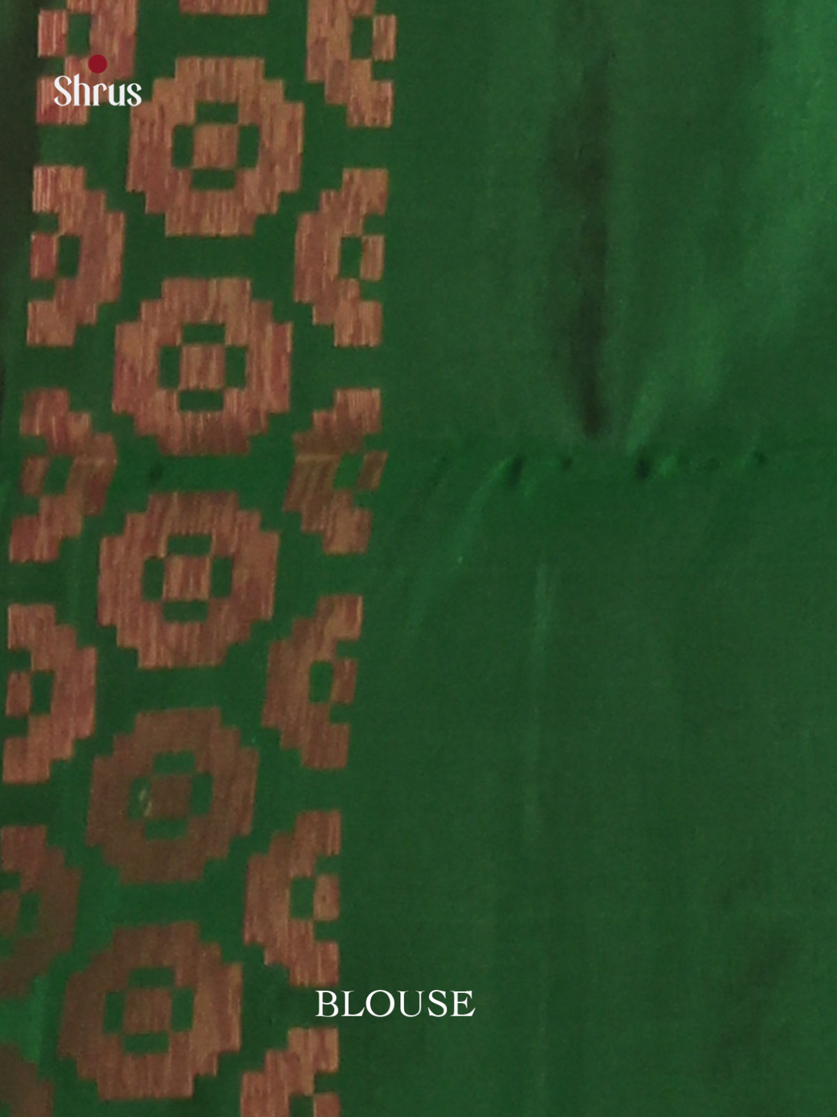 Green Single Tone Soft Silk Saree with zari woven floral nestling - Shop on Shrus.com