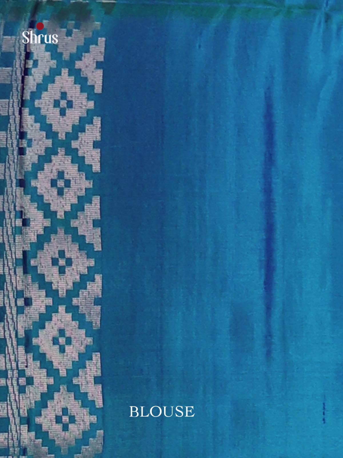 Blue Single Tone Soft Silk Saree gleams with zari leaf motifs-2