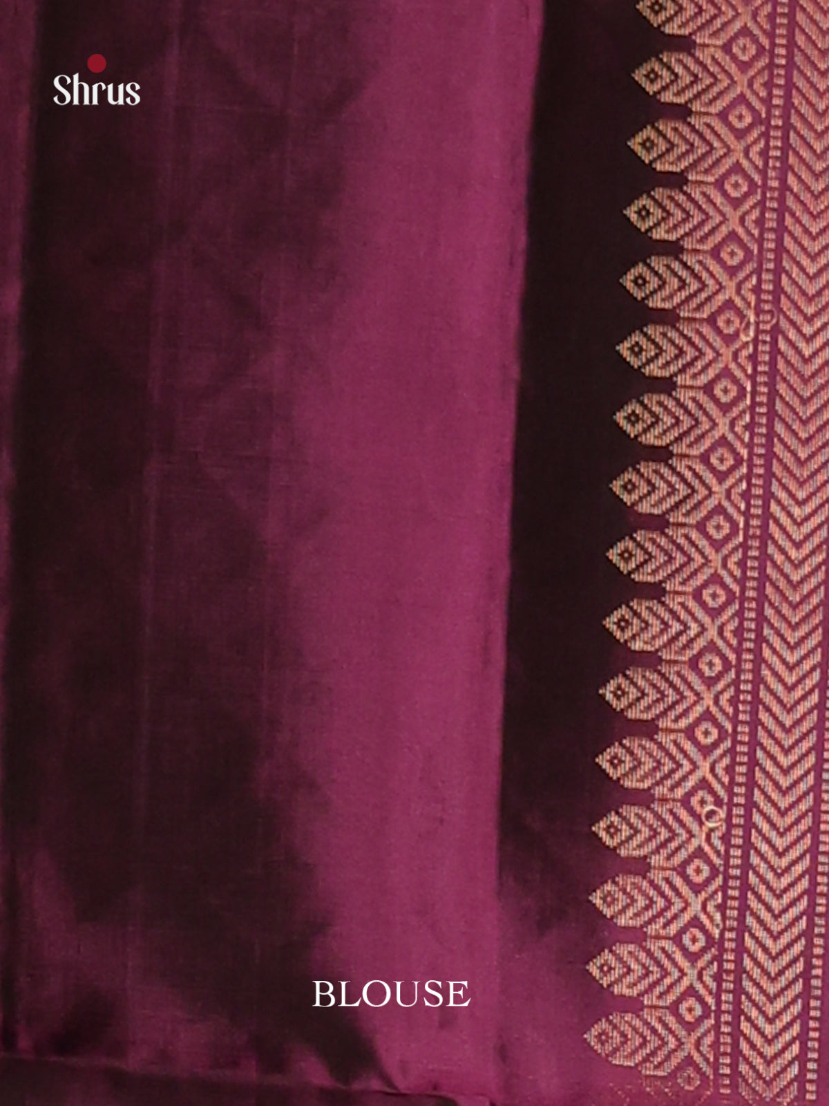 Blue & jamun borderless Soft Silk Saree with zari buttas & Stripes-3