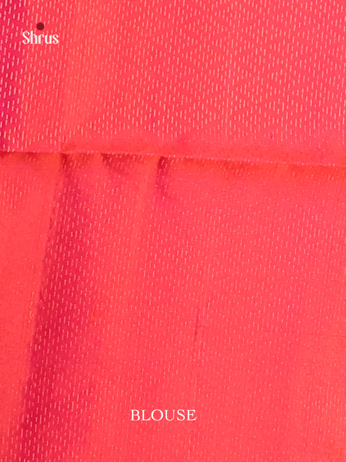 Blue & Orangish Pink Soft Silk Saree with zari block motifs & Stripes-3