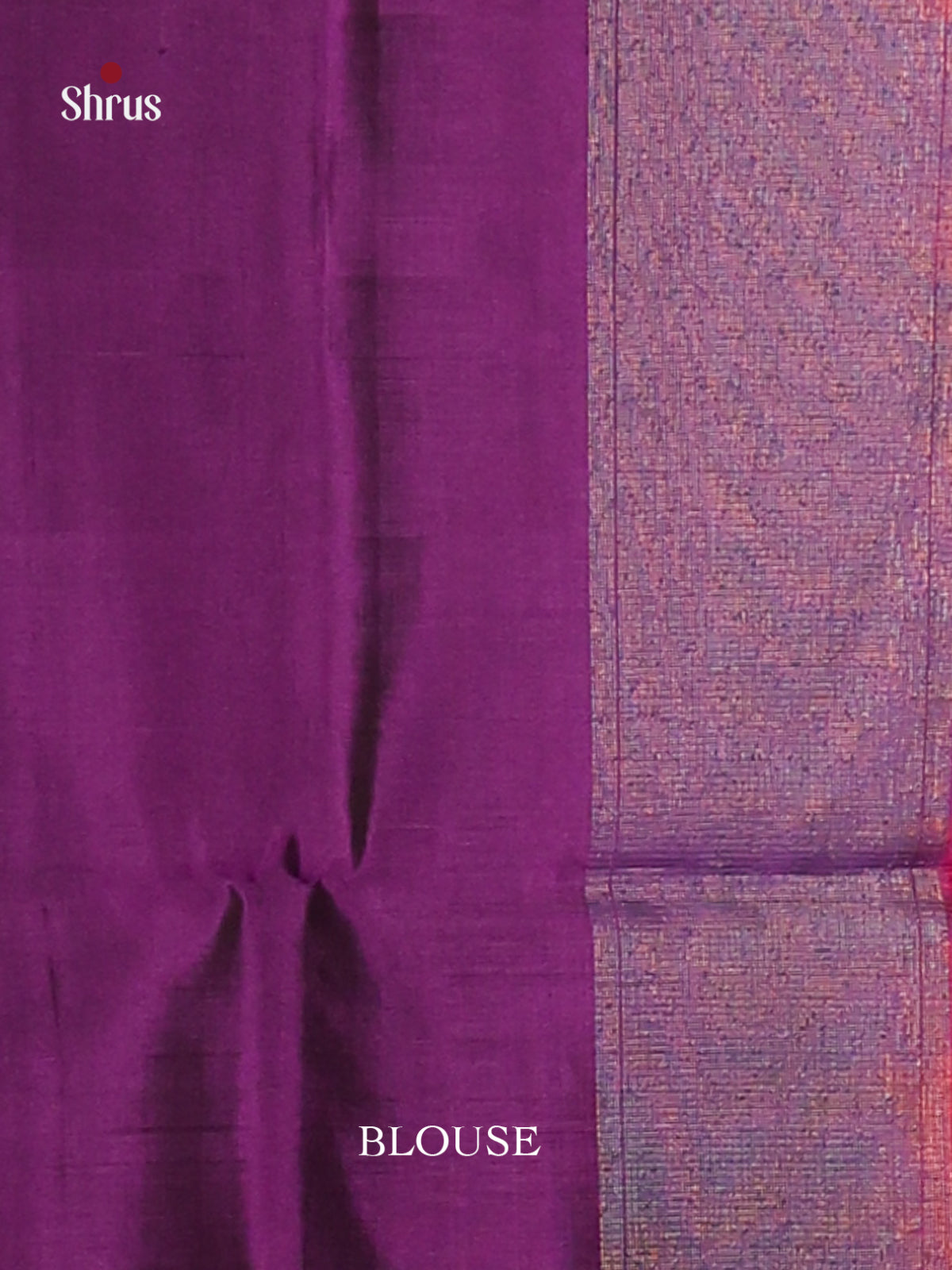 Violet single tone Soft Silk Saree with zari woven body-3