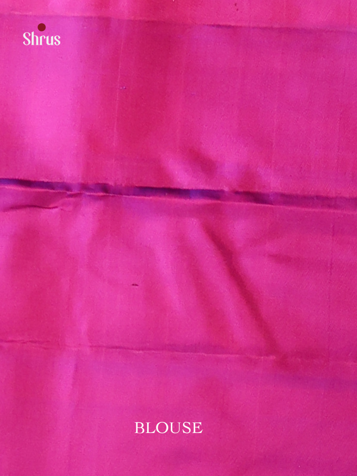 Blue & Magenta Soft Silk Saree with gold zari buttas-3