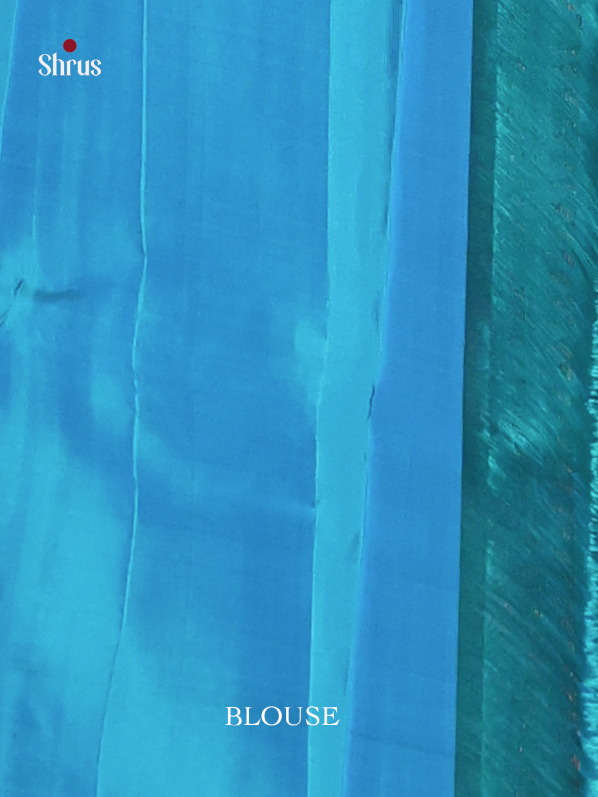 Navy Blue & Blue Soft Silk Saree with thread woven stripes-3