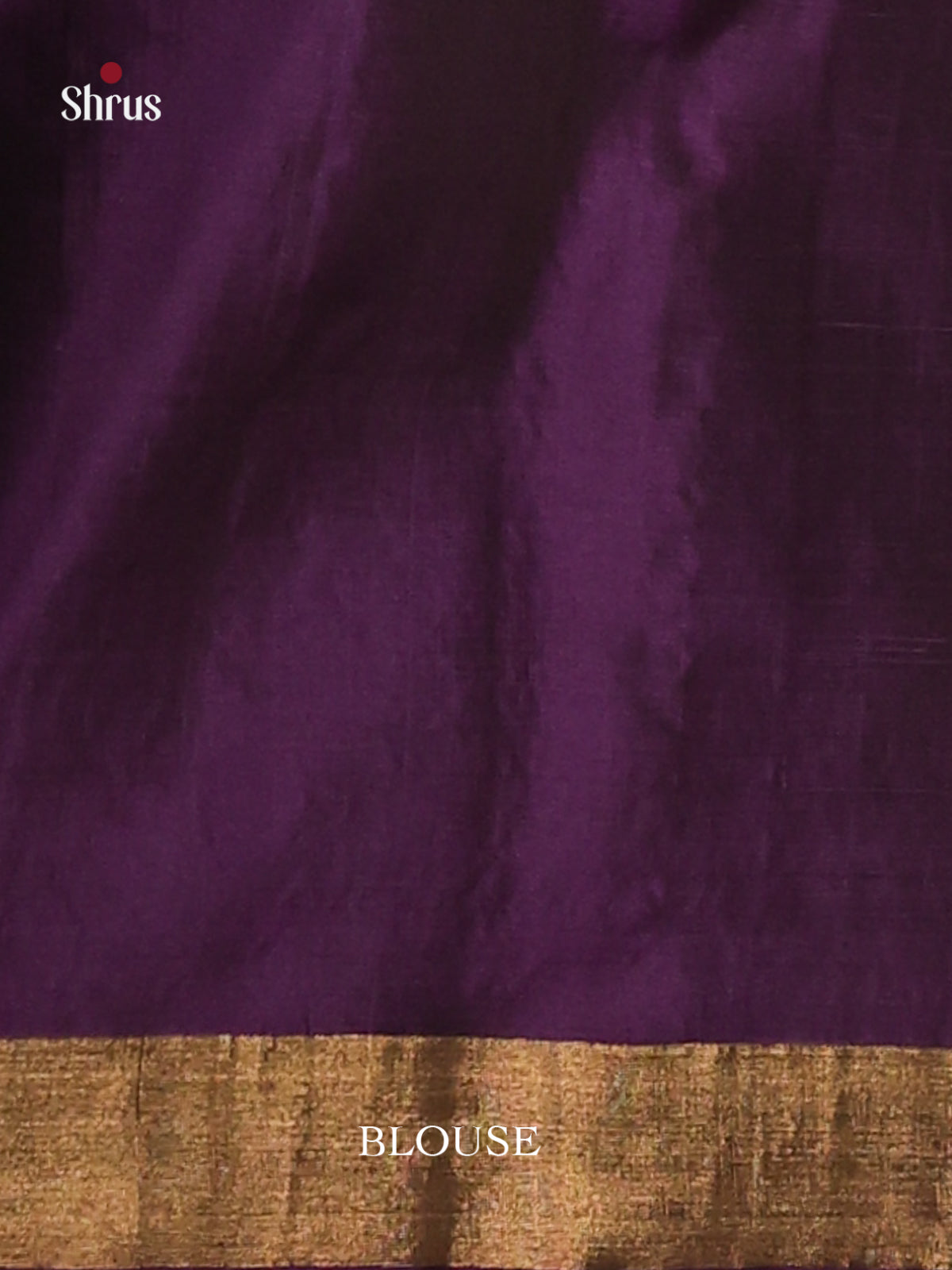 Brown  & Violet Soft Silk Saree with contrast zari brocade border-3