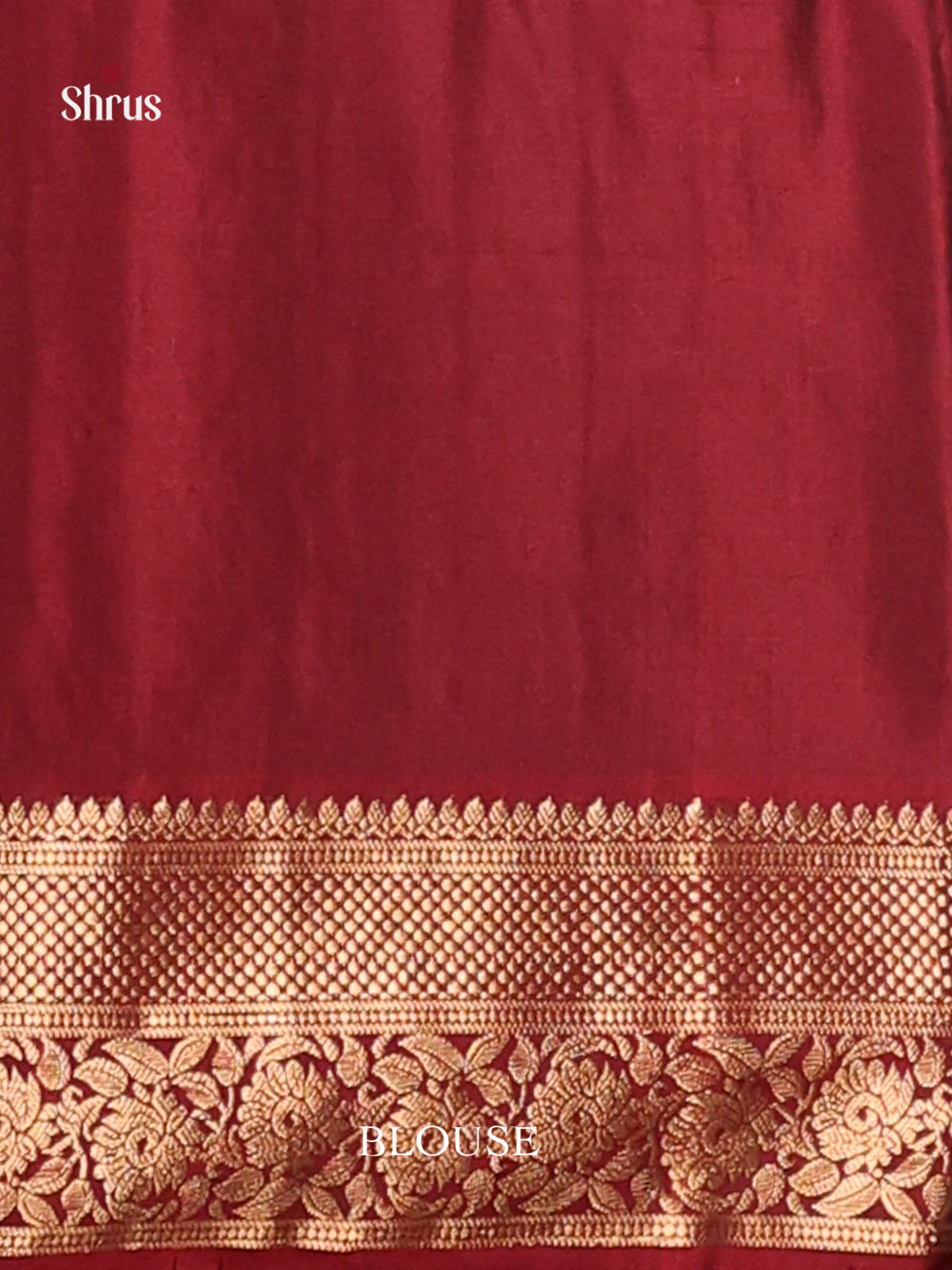 Violet & Maroon Soft Silk Saree with gold zari thilagam motifs-3