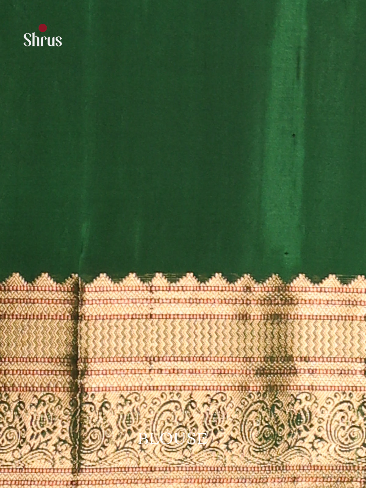 Red & Green Soft Silk Saree gleams with zari stripes-3