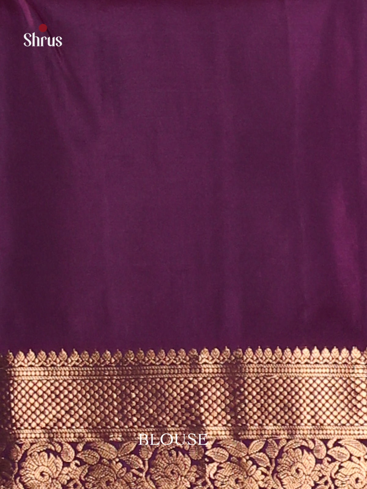 Blue & Violet Soft Silk Saree with zari thilagam motifs-3