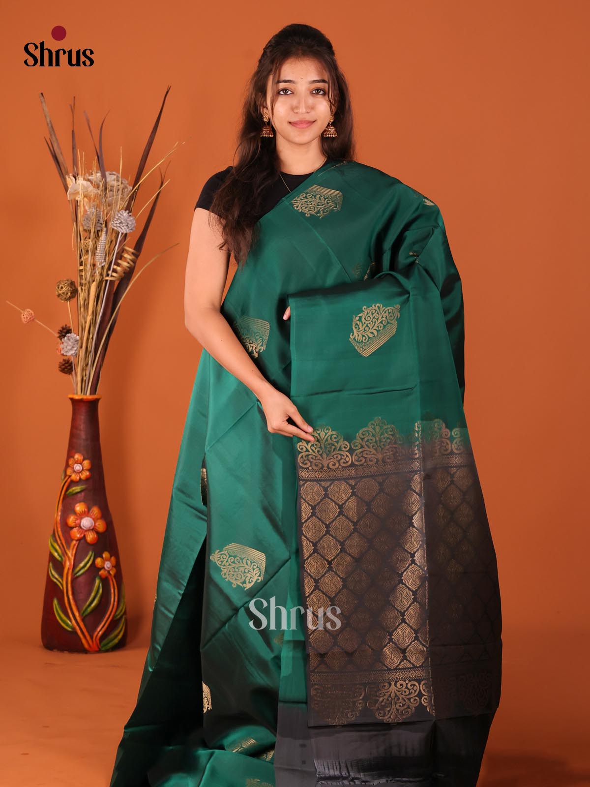 DGS30523 - Softsilk-halfpure Saree - Shop on Shrus.com