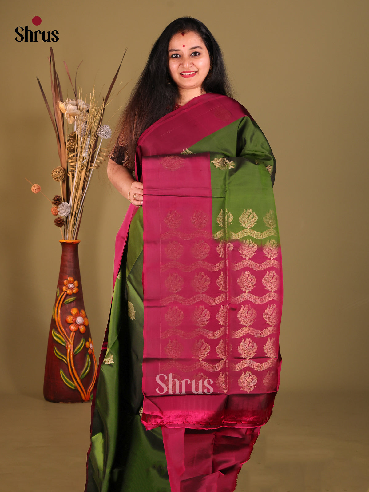 DGS30537 - Softsilk-halfpure Saree - Shop on Shrus.com