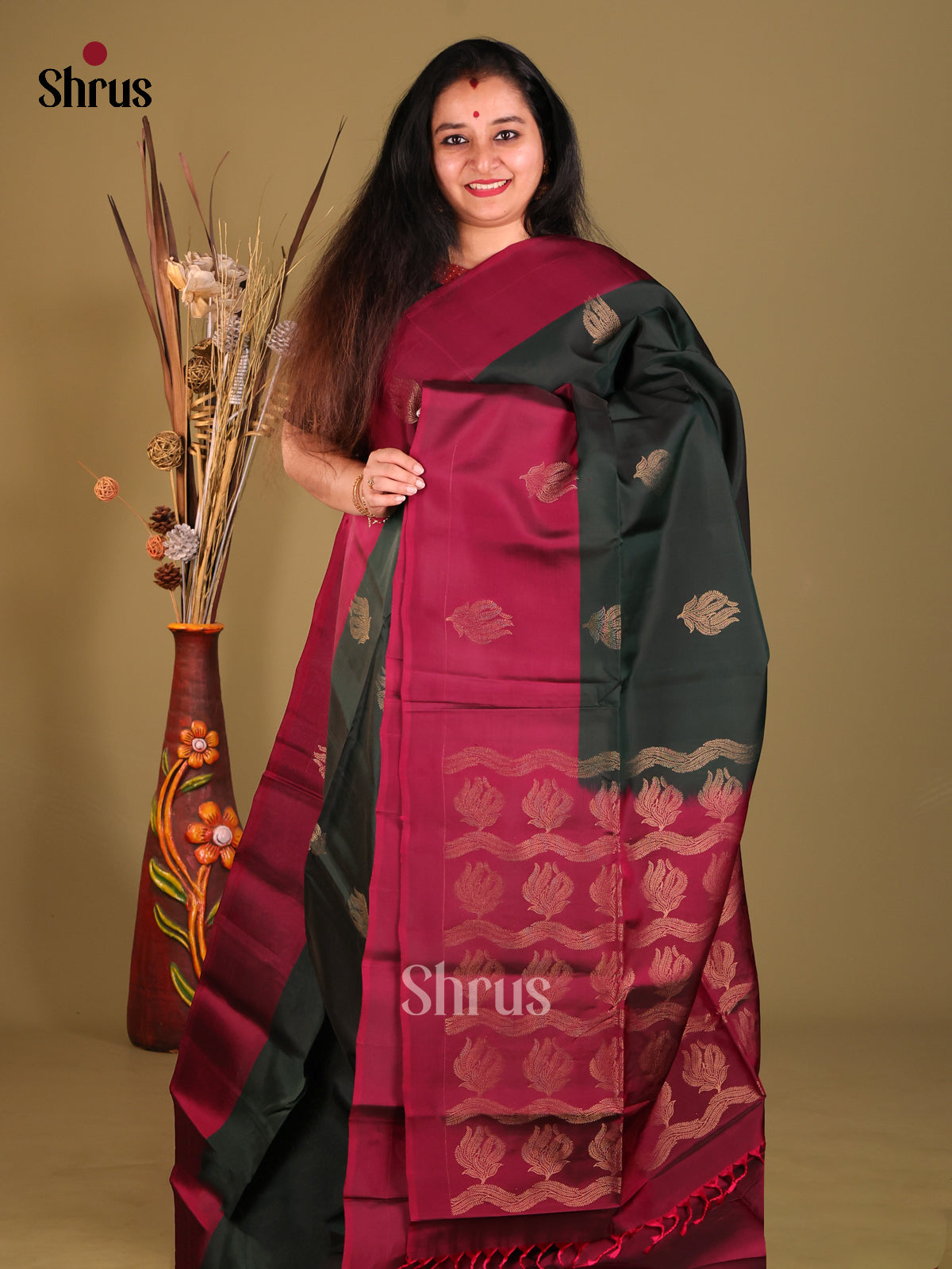 DGS30538 - Softsilk-halfpure Saree - Shop on Shrus.com
