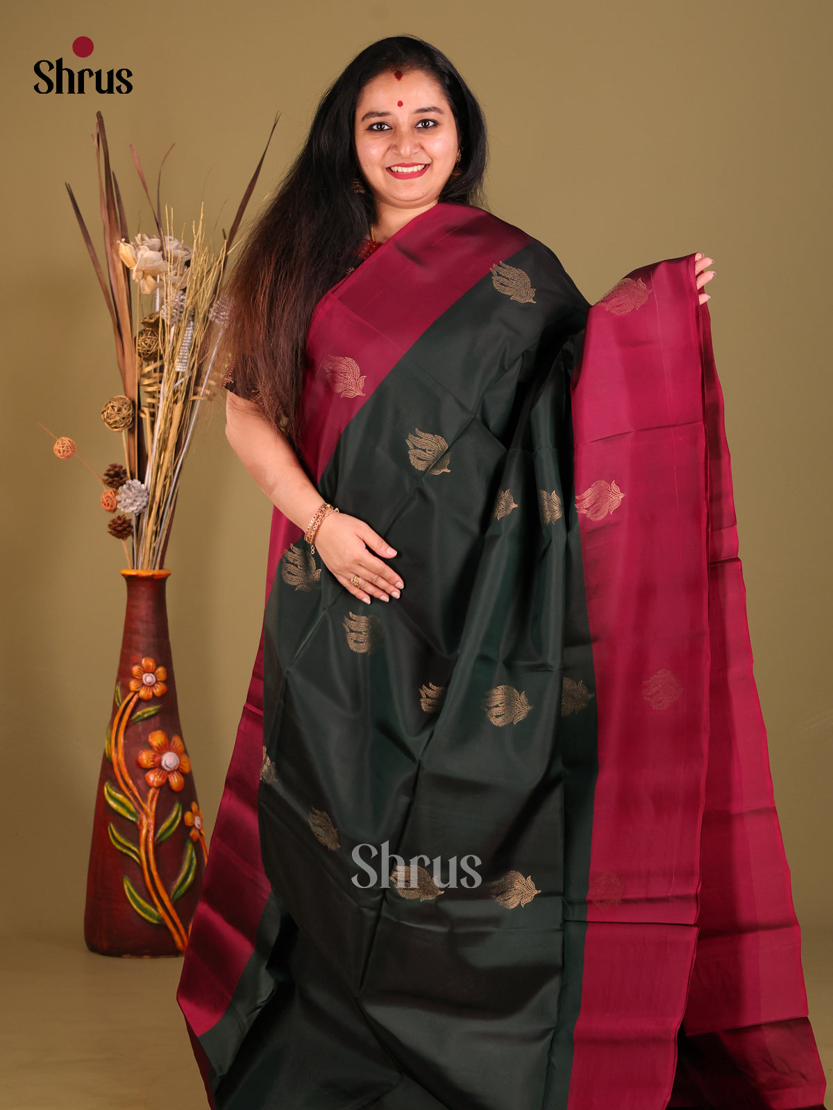 DGS30538 - Softsilk-halfpure Saree - Shop on Shrus.com