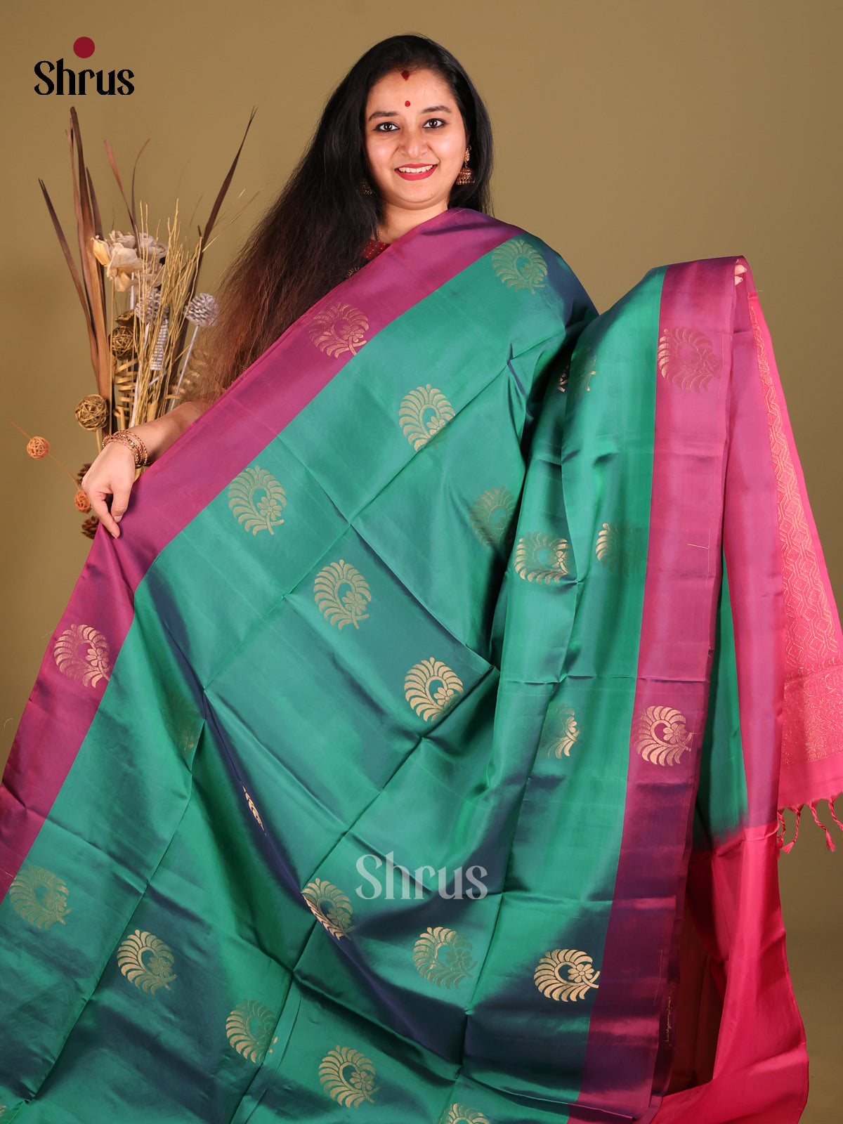 DGS30539 - Softsilk-halfpure Saree - Shop on Shrus.com