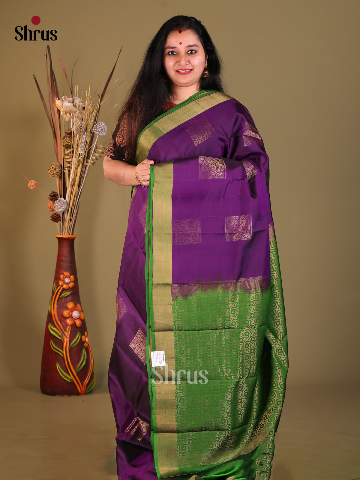 DGS30563 - Softsilk-halfpure Saree - Shop on Shrus.com