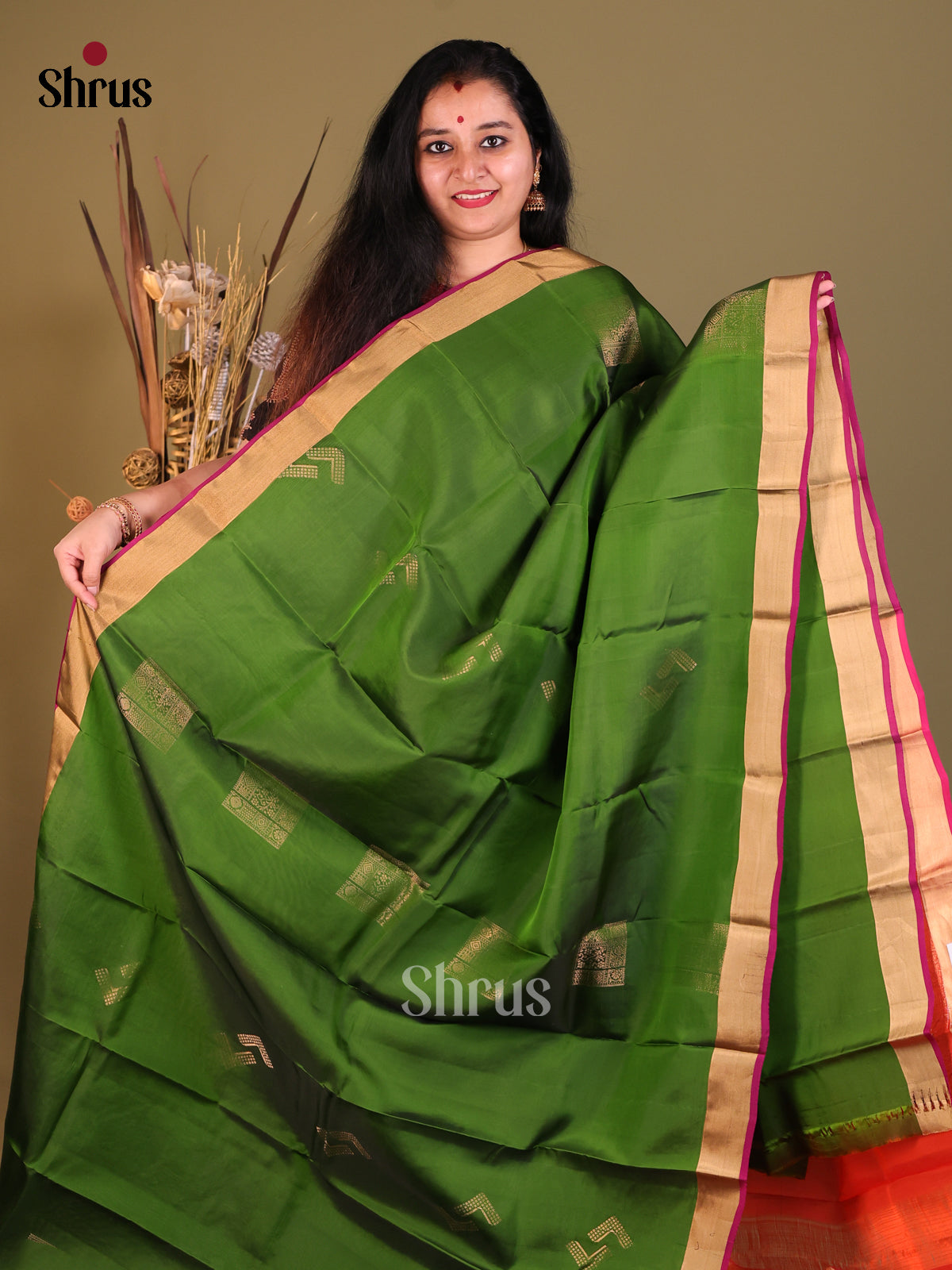 DGS30573 - Softsilk-halfpure Saree - Shop on Shrus.com