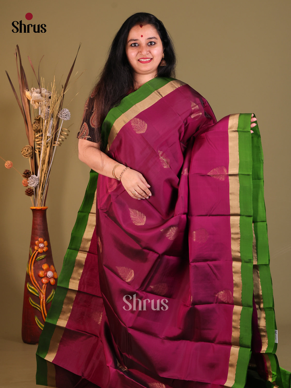 DGS30587 - Softsilk-halfpure Saree - Shop on Shrus.com