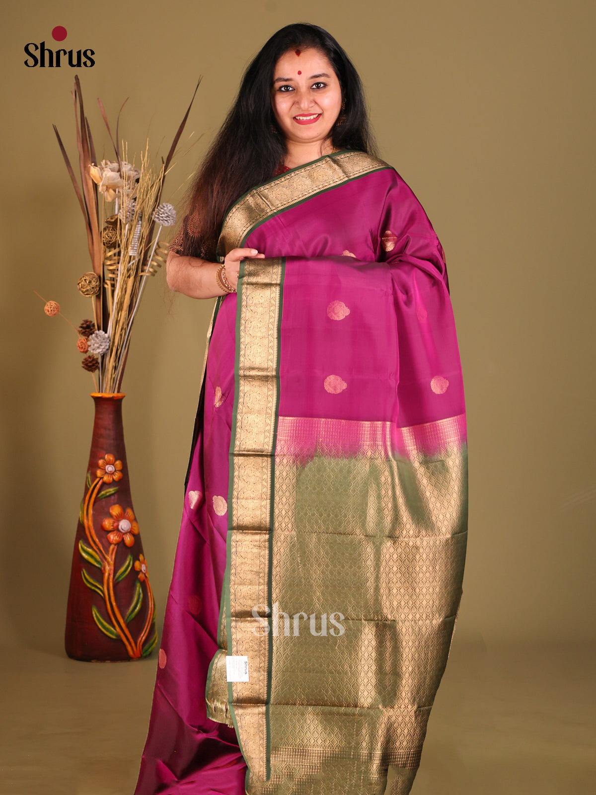 DGS30639 - Softsilk-halfpure Saree - Shop on Shrus.com