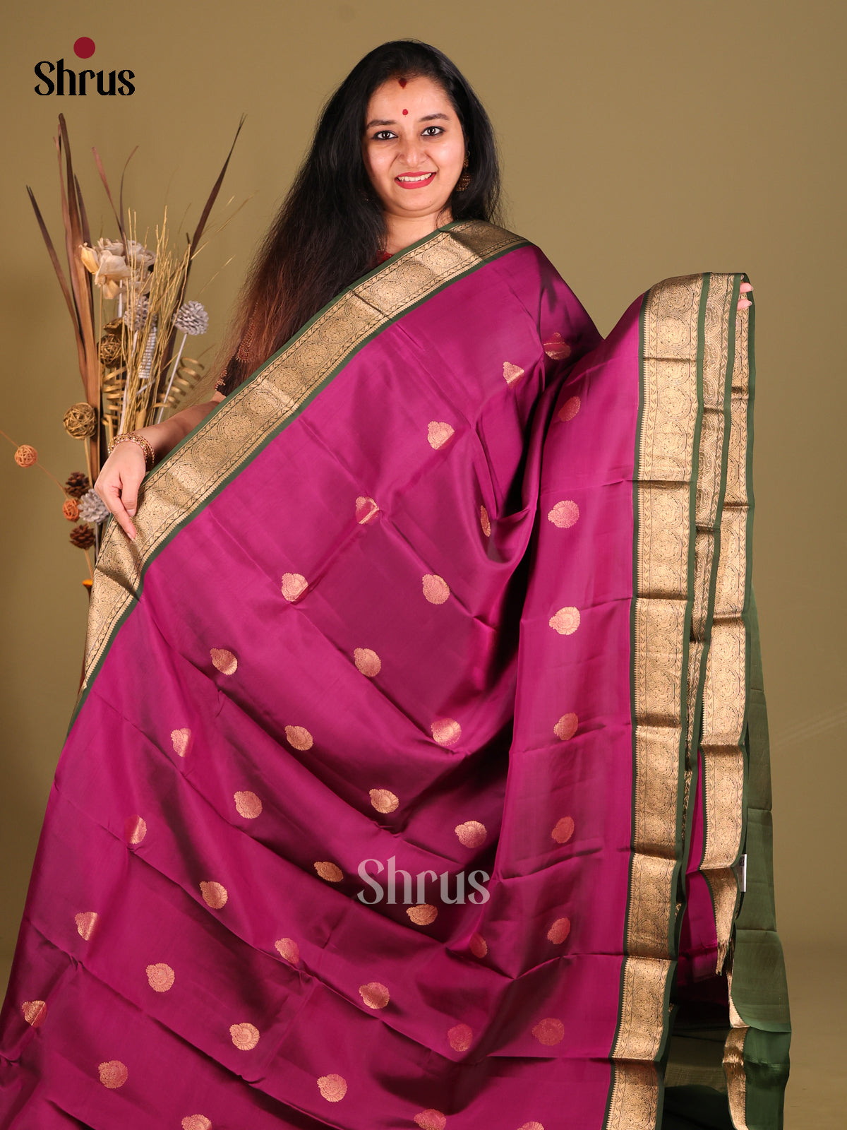 DGS30639 - Softsilk-halfpure Saree - Shop on Shrus.com