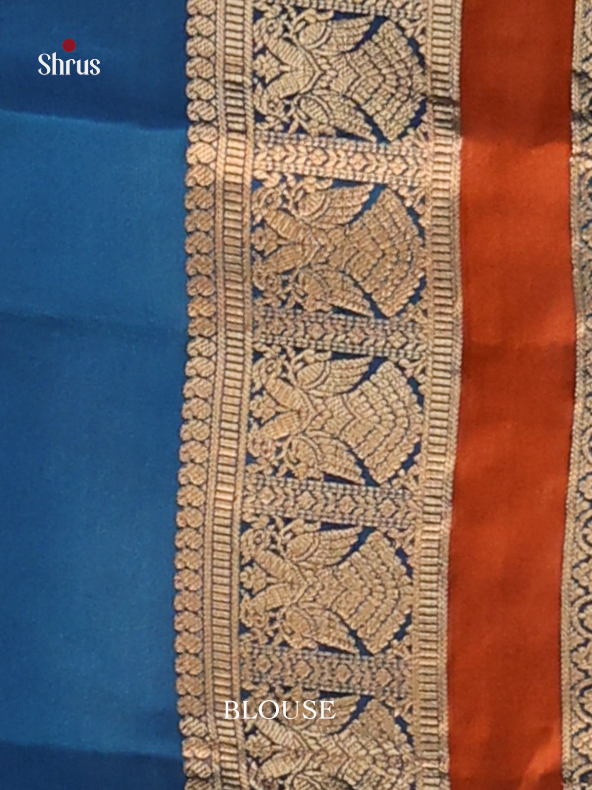 Maroon & Blue Softsilk-halfpure Saree - Shop on Shrus.com