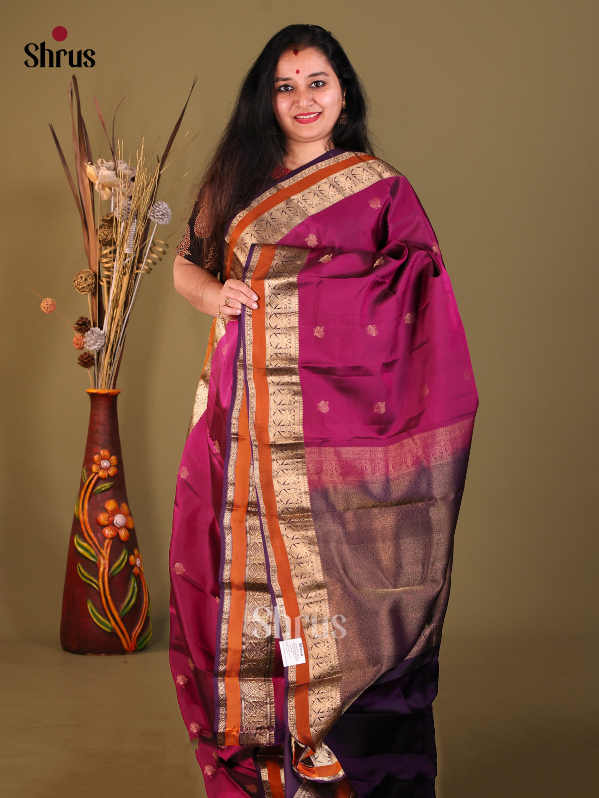 DGS30672 - Softsilk-halfpure Saree - Shop on Shrus.com