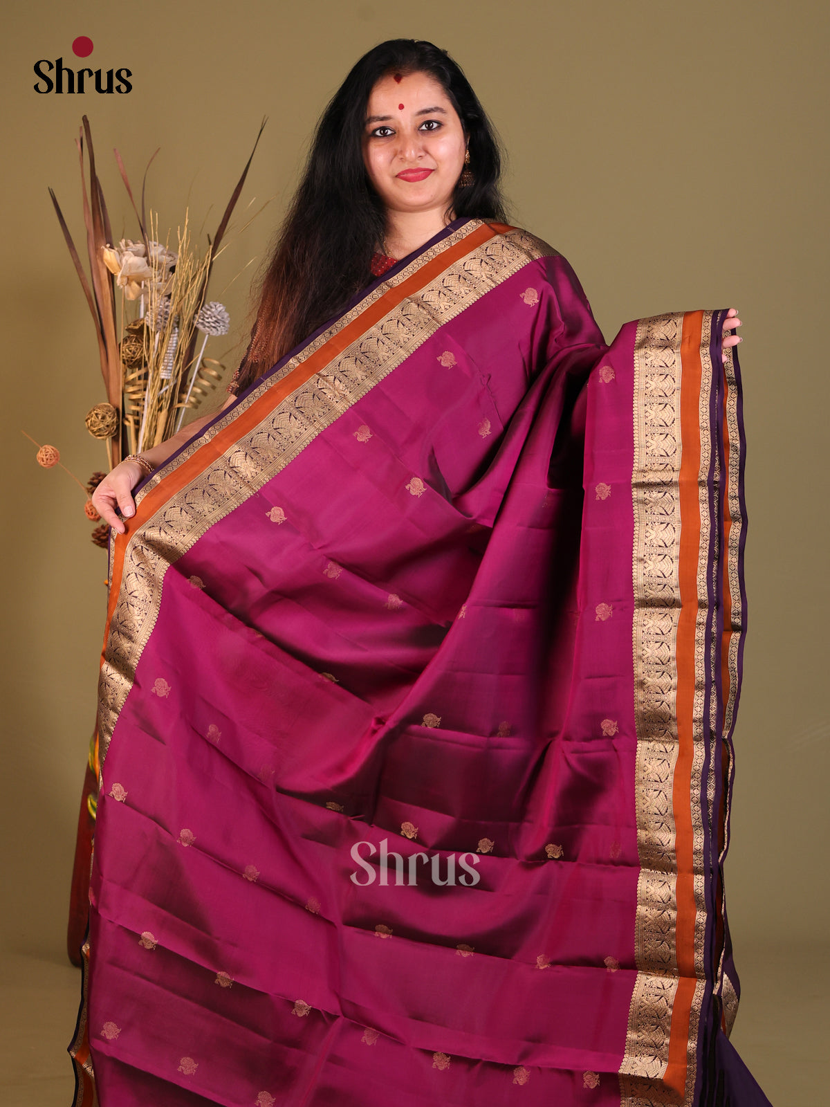 DGS30672 - Softsilk-halfpure Saree - Shop on Shrus.com