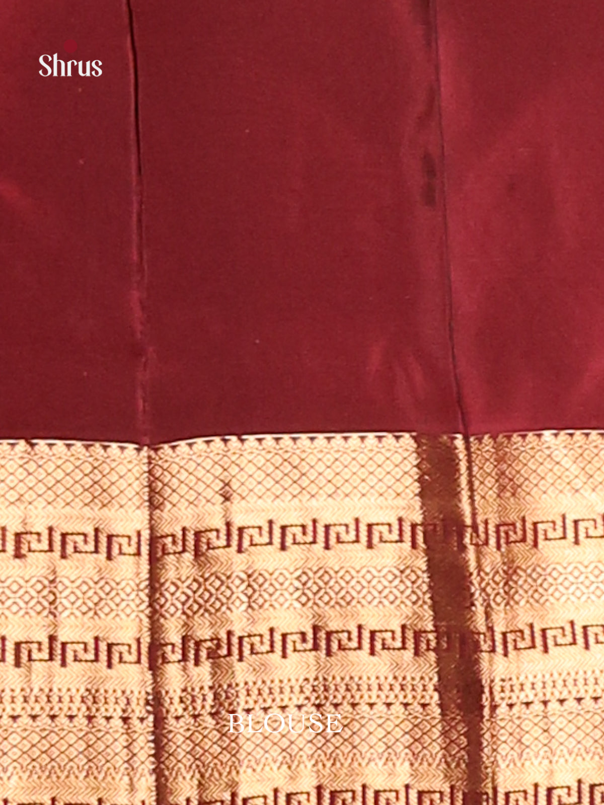 Grey & Maroon Softsilk-halfpure Saree with zari floral buttas - Shop on Shrus.com