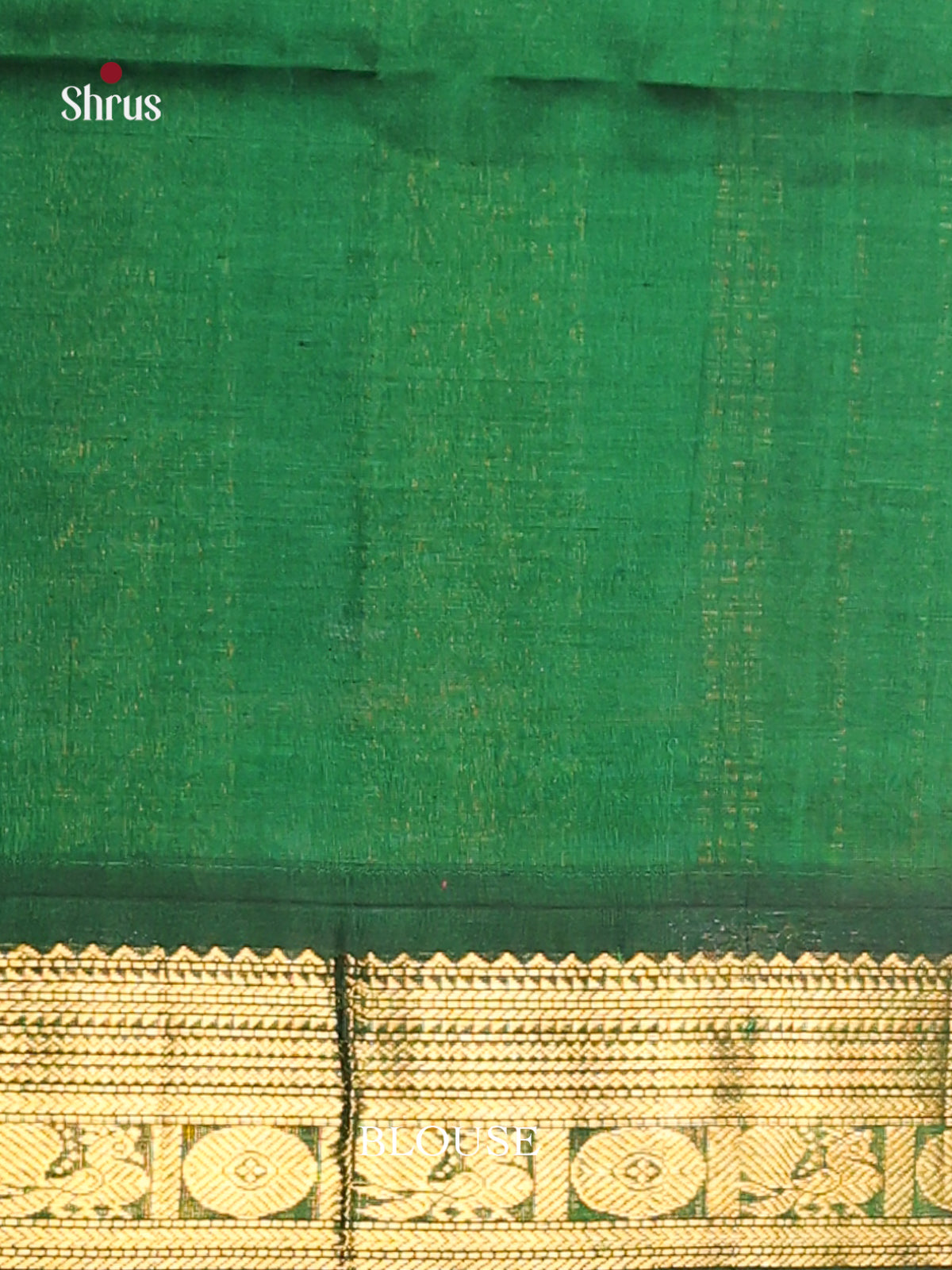 Pink & Green Silk Cotton Korvai-Small border Saree - Shop on Shrus.com