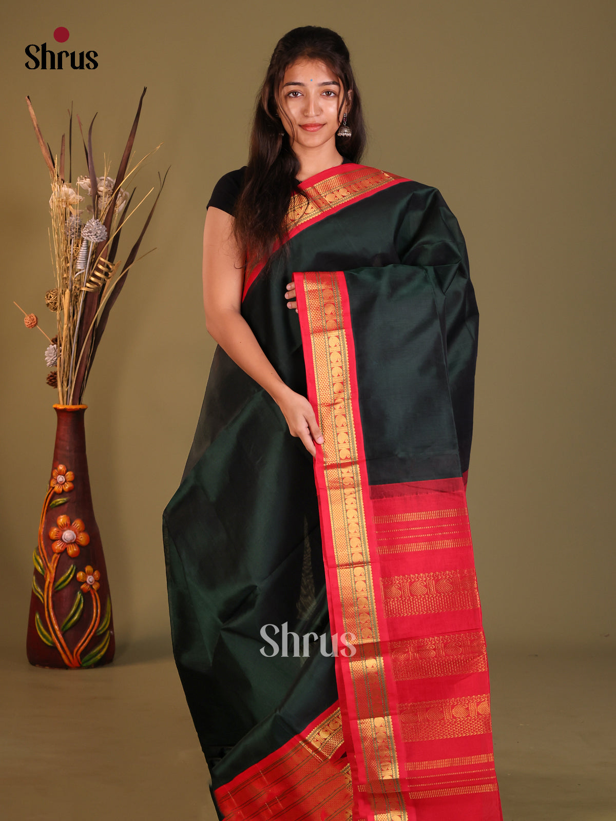 DGS31150 - Korvai-Small border Saree - Shop on Shrus.com
